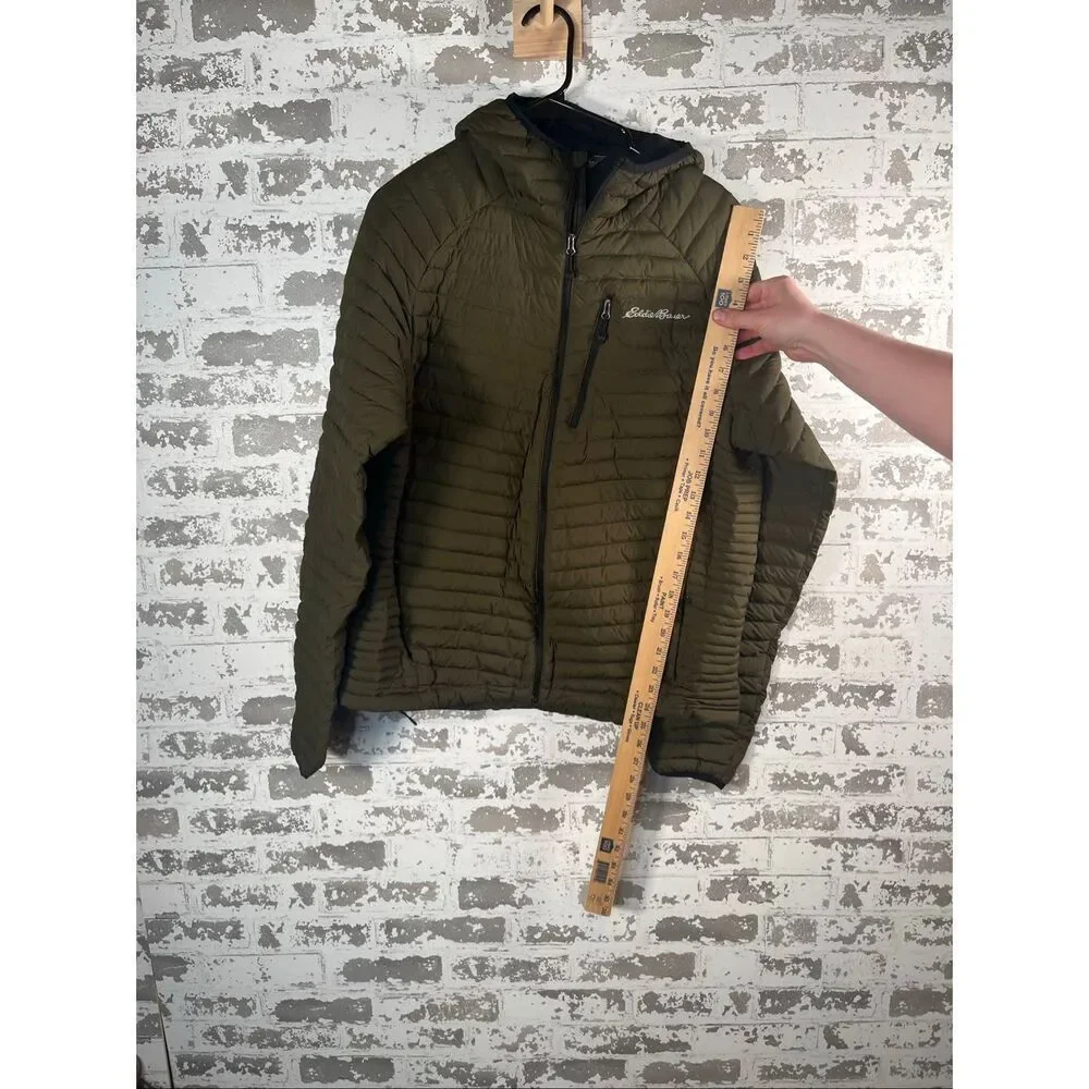 Eddie Bauer | mens Olive green down filled quilted coat